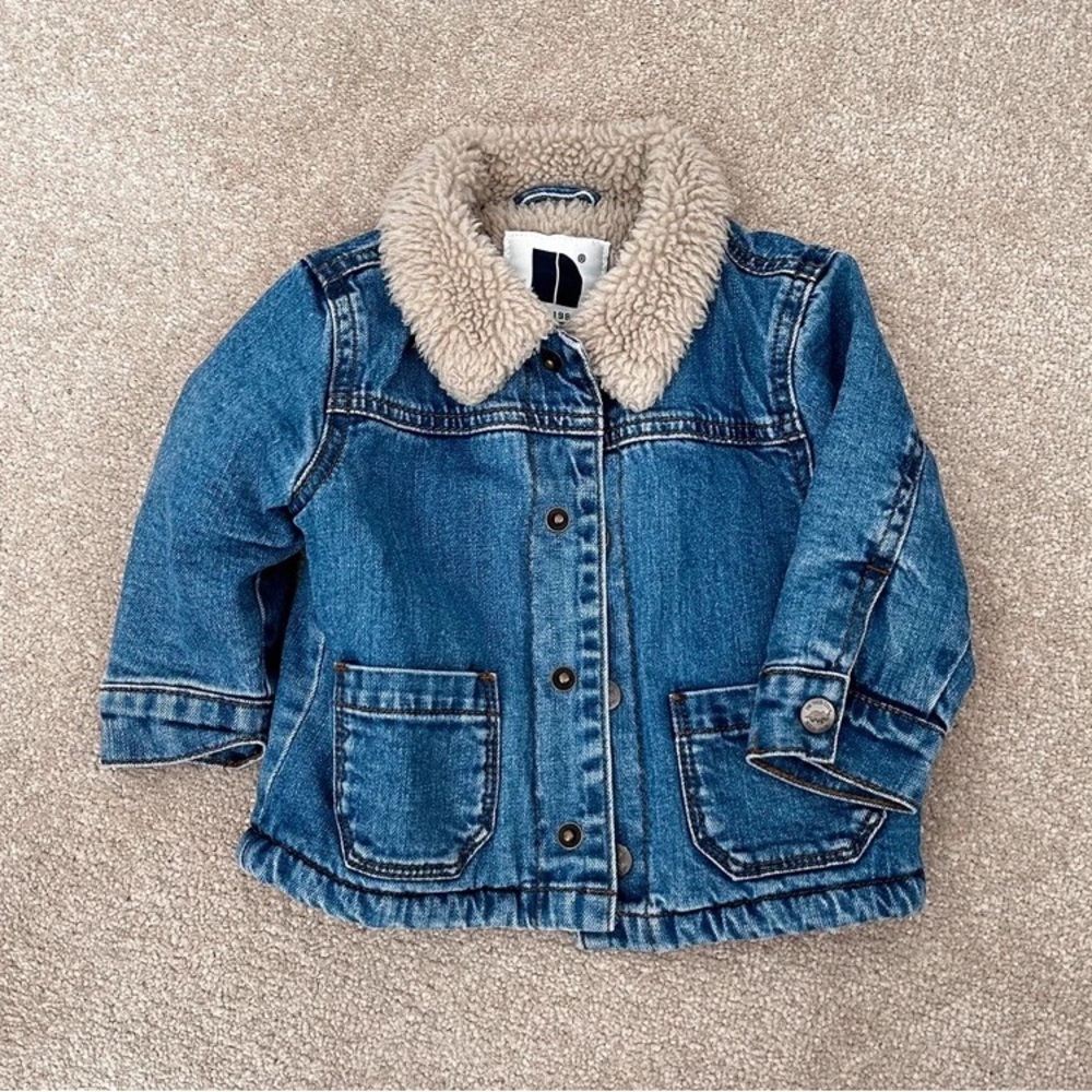 Next Blue Jean Jacket with Sherpa Collar